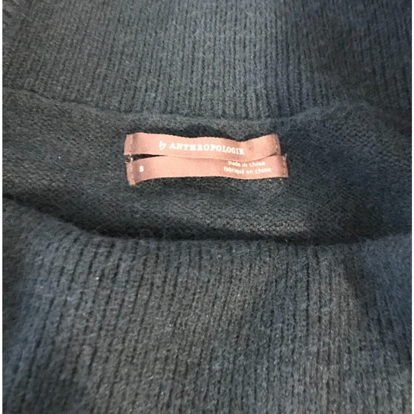 by Anthropologie Shelby Pullover Off-the-Shoulder Teal Sweater - Size Small - Picture 5 of 8